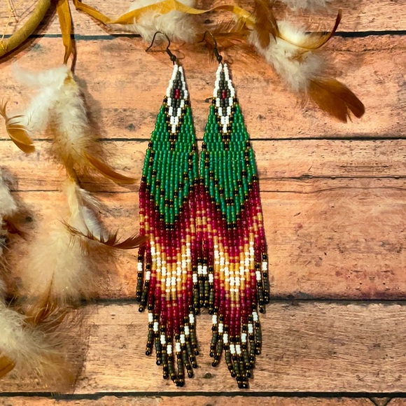 Western beaded Earring No238 - Picture 1 of 6